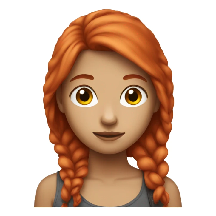 Teen girl with redhead sticker