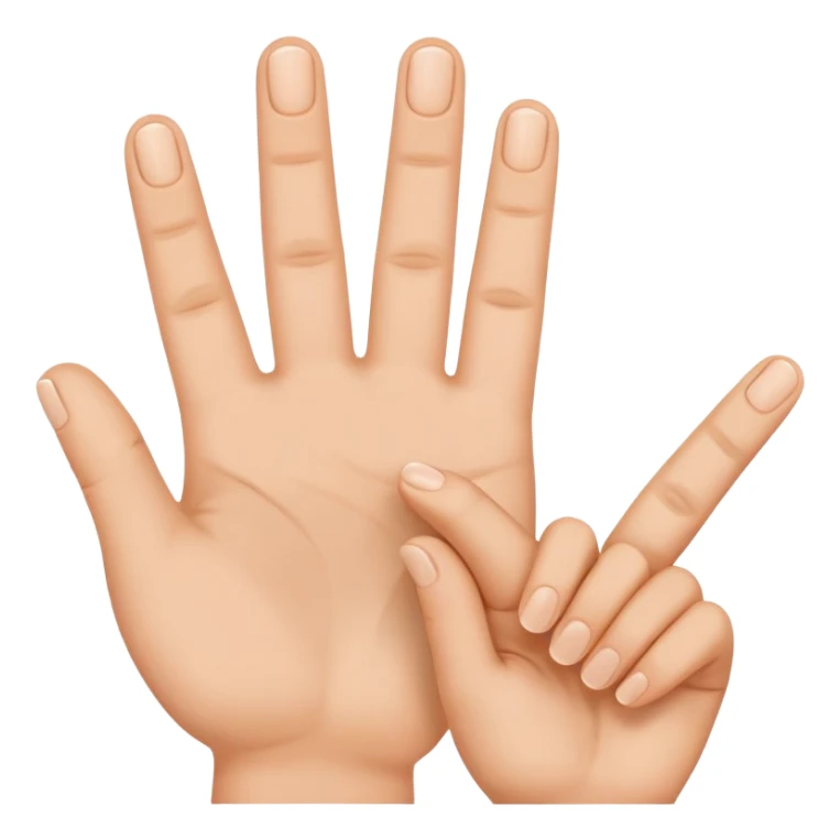 Fingers in a shape of a c sticker