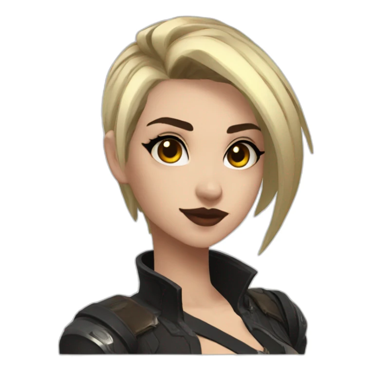 mercy,overwatch,goth,black pomade sticker