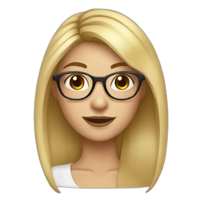 Fille qui s'appelle Louna cheveux blond avec lunettes sticker