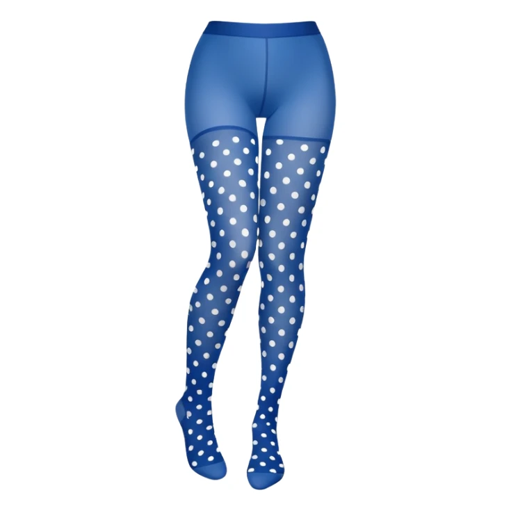 Blue tights with polka dots sticker
