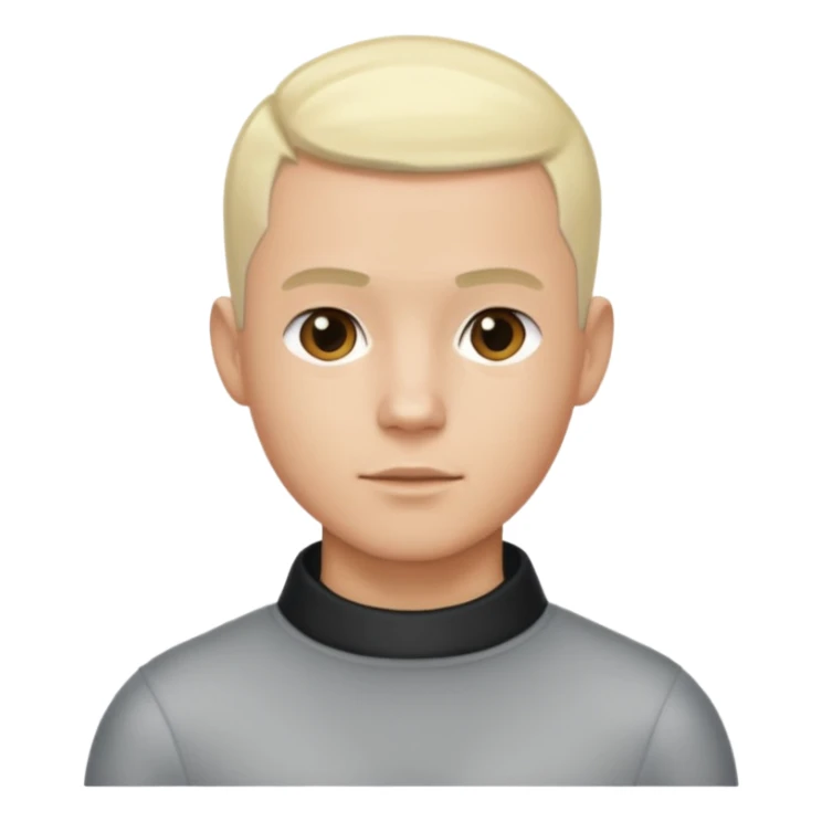 Marlon Garcia the streamer with died platinum blonde hair as a buzz cut sticker