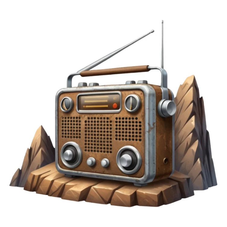 radio sopra una montagna sticker