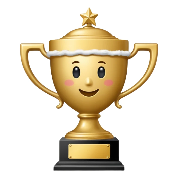 2ndd runner up trophy for a winter holiday themed contest sticker