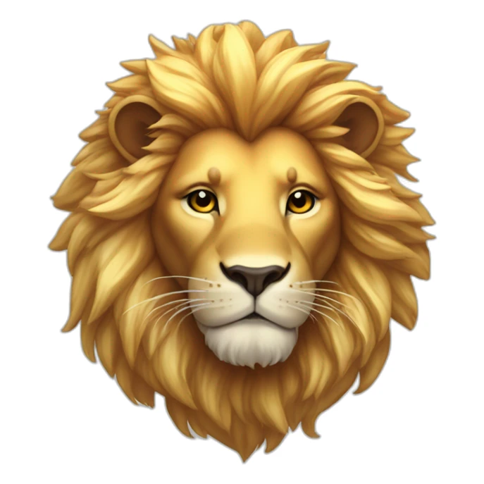 Create a majestic lion with a shimmering mane, set against a sunlit  sticker