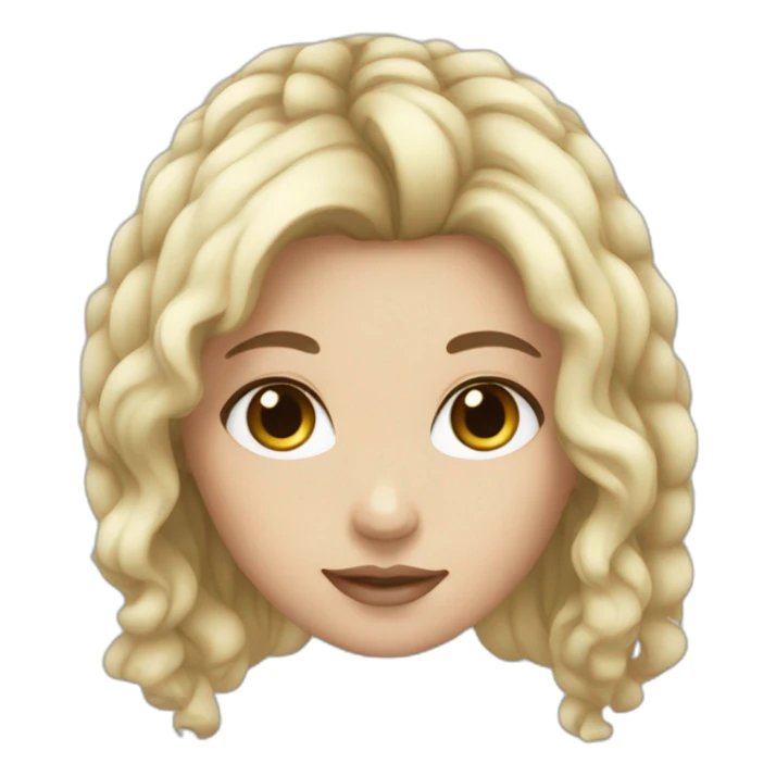 vibes white girl with dark hair sticker