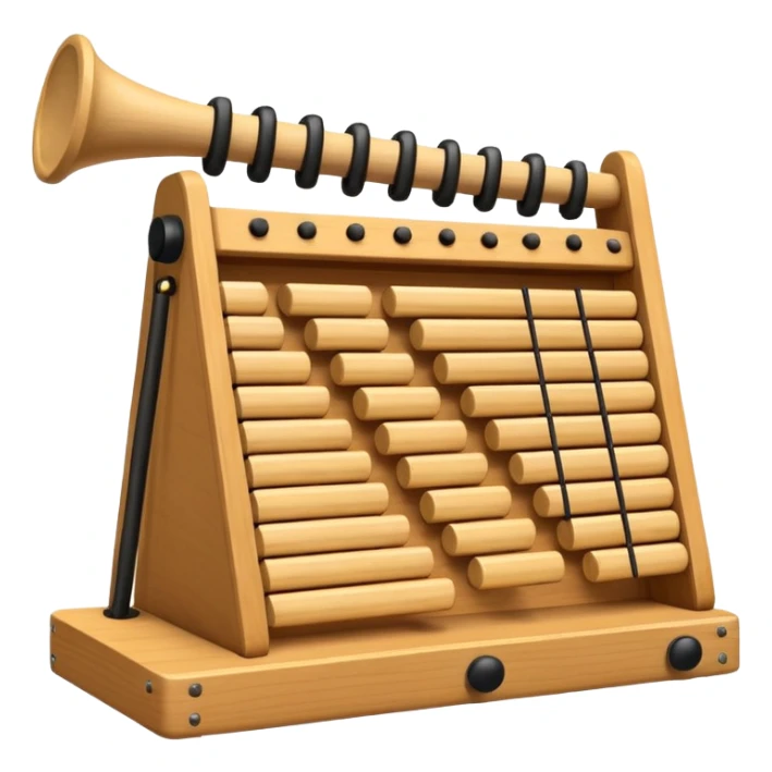 wooden glockenspiel instrument sticker