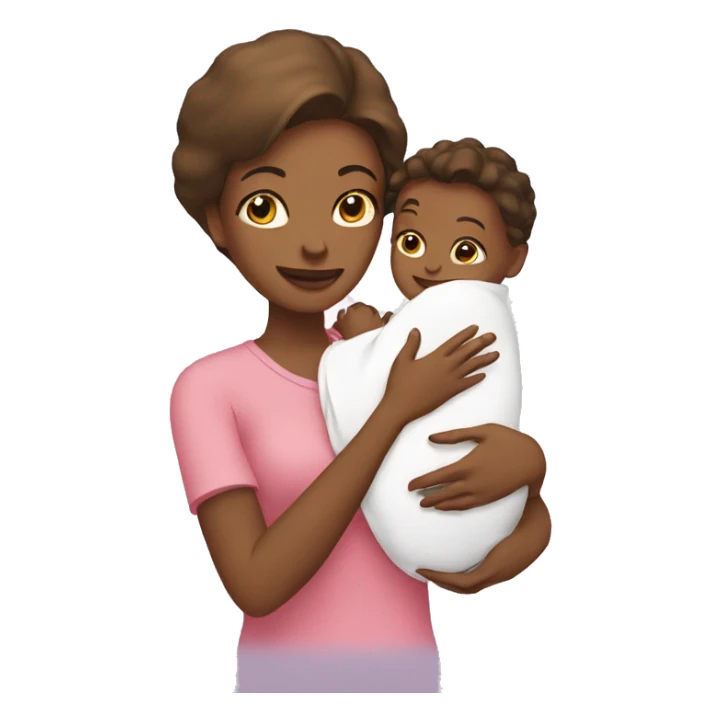 Mom with baby sticker