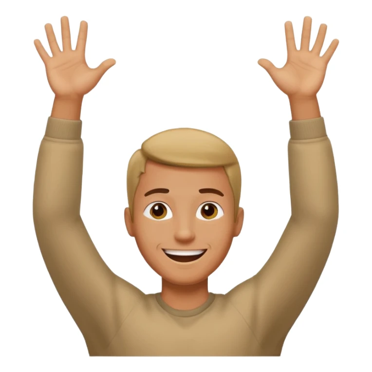 man raising his arms because of freedom sticker