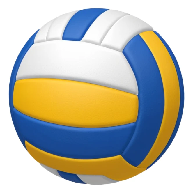 Pelota de voleibol azul amarillo y blanco  sticker