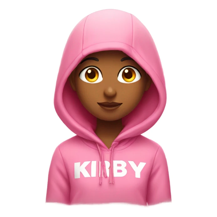 A girl in Kirby hoodie  sticker