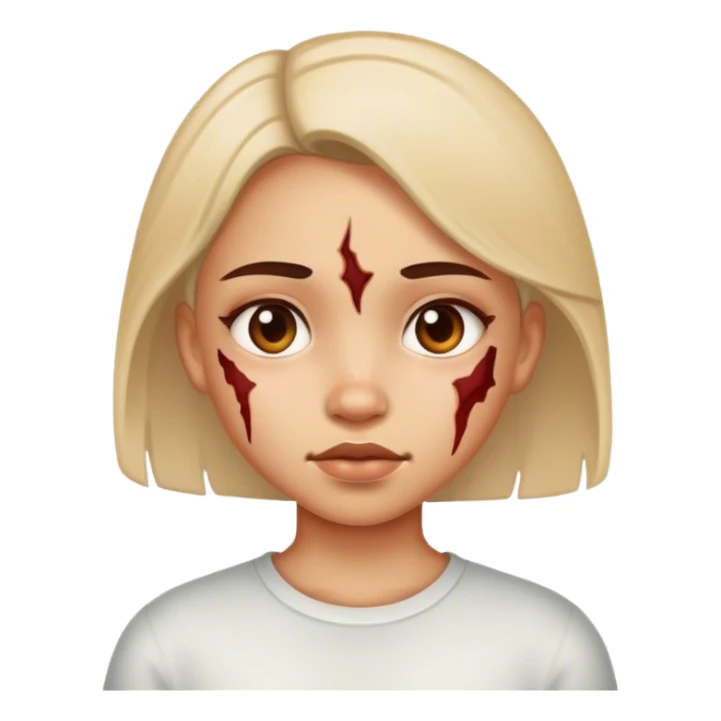 Girl who is scarred or men sticker