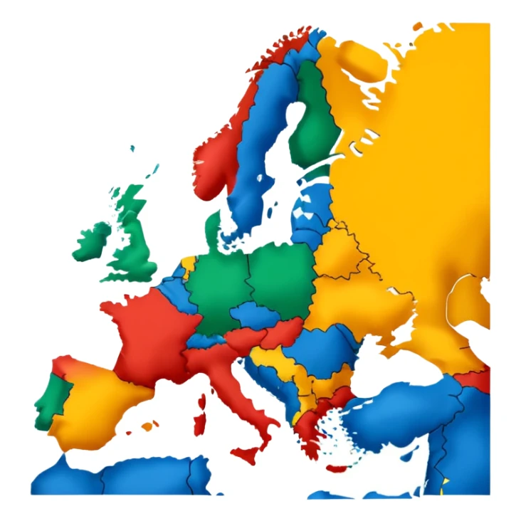 Map of Europe  sticker