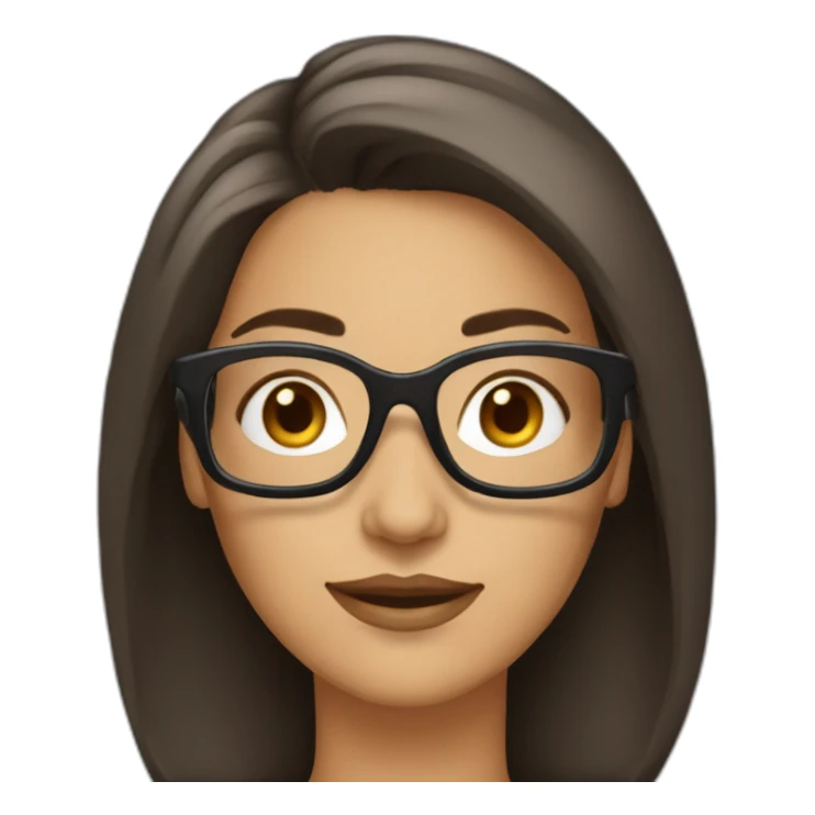 Dame-brune-portant-des-lunettes sticker