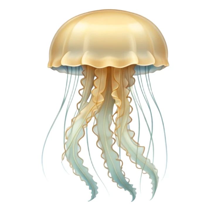 pale cream colored jellyfish with gentle bell-shaped body sticker