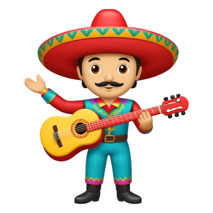 Mexican balero toy with vibrant colors sticker