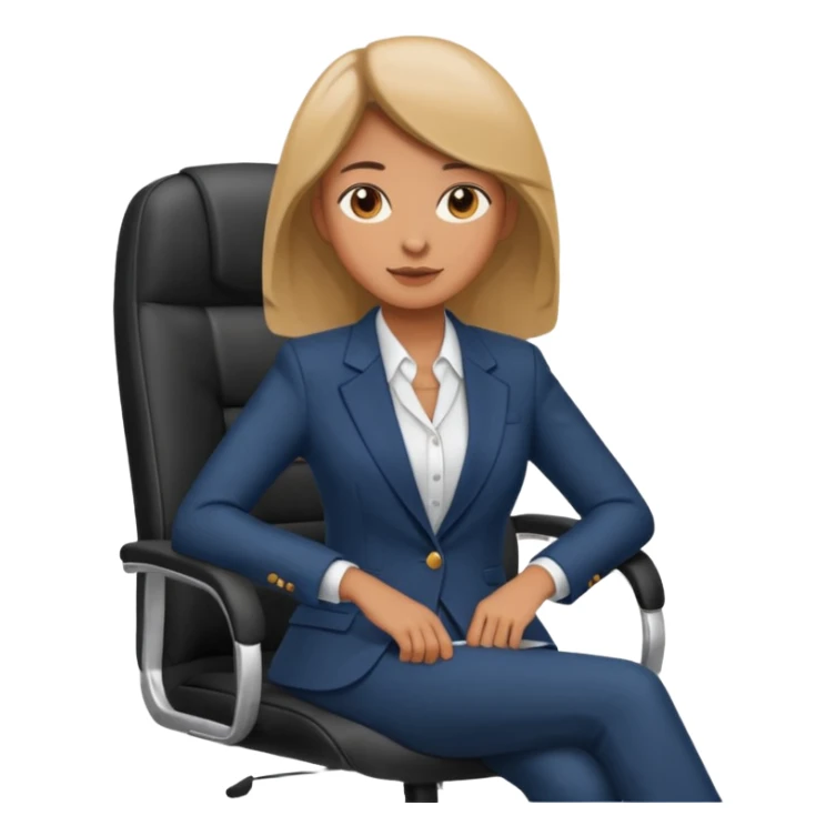 Back of woman sitting on an office chair sticker