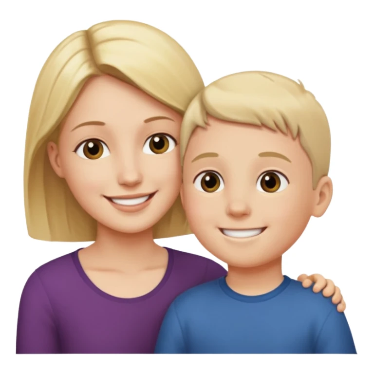 tall adult and small child looking each other sticker