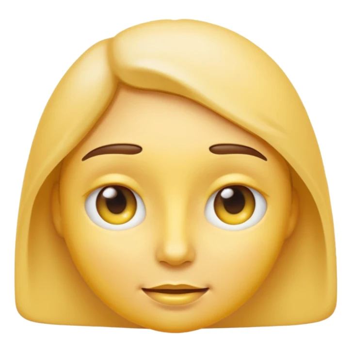 Generate a high-quality iPhone-style emoji of a face with yellow cream applied under the eyes, realistic shading, smooth gradient colors, rounded and cute 3D cartoon style, subtle facial expres
 sticker