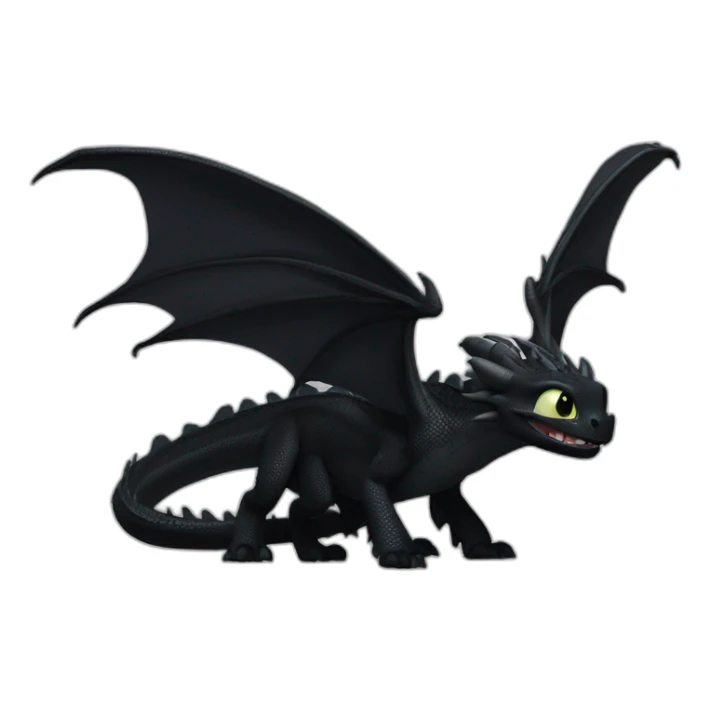 Dragón negro furia nocturna how to train your dragon sticker