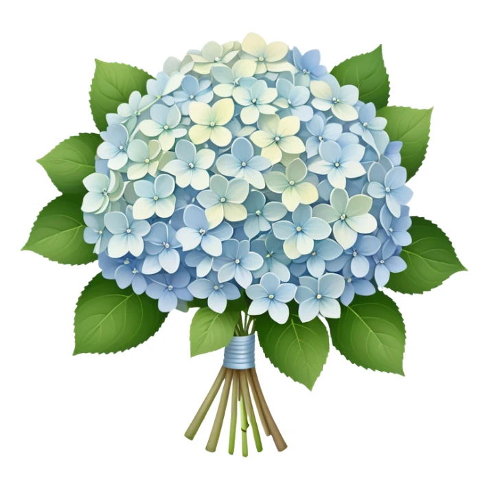 Bouquet of Pale milky hydrangeas sticker