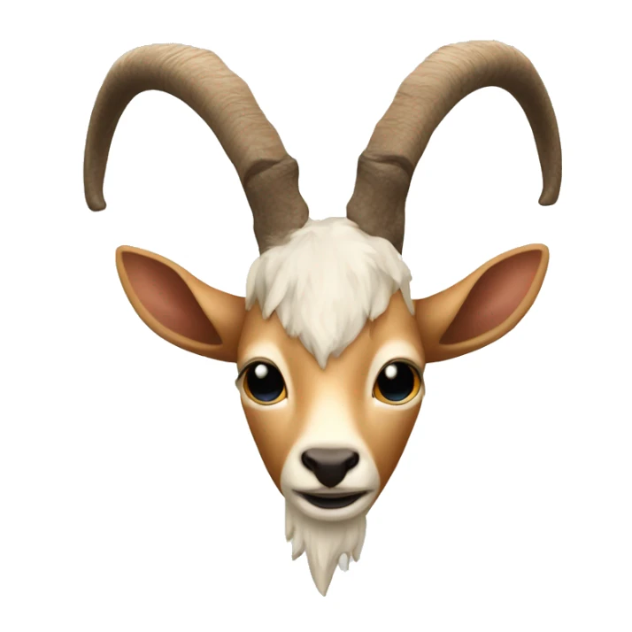 Faun head with goat ears and roe deer antler sticker