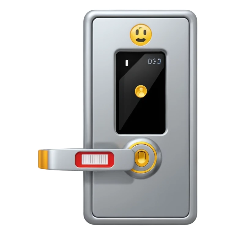 Electronic Door Lock System with card insert only screen no key hole sticker