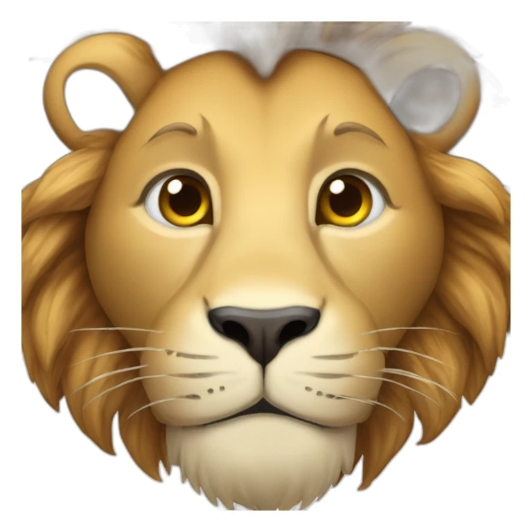 Un lion qui fait des yeux mignon sticker