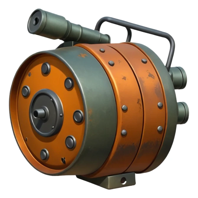 generate a realistic anti-tank mine that can be carried by a drone sticker