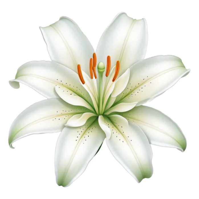 beautiful lily flower with white petals sticker