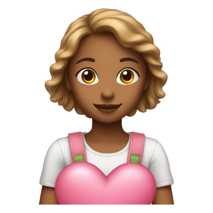 girl sending hearts sticker