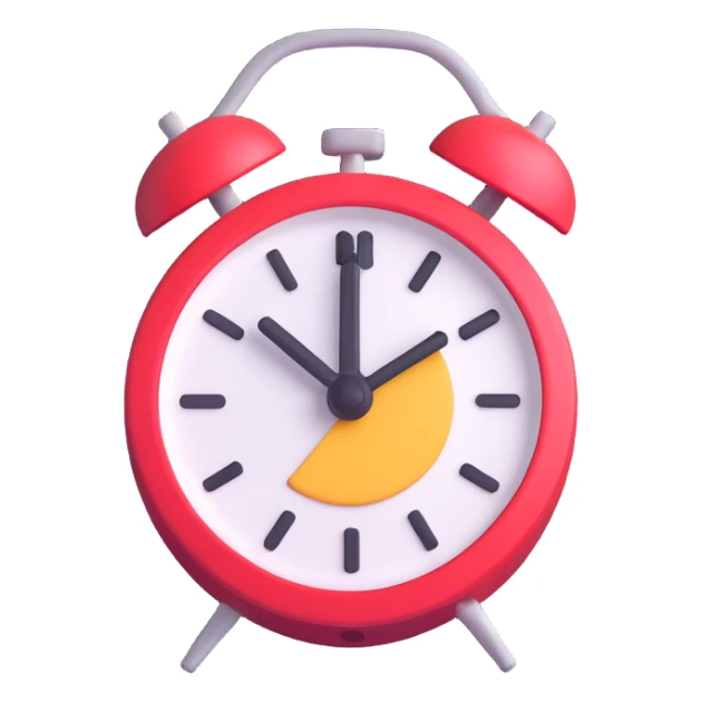 alarm icon in color #edd6a0, 3D style, soft shadows, modern, minimal sticker