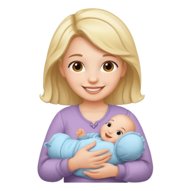 woman with eros baby clothes sticker