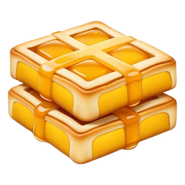 Sachima soft sweet pastry strips with honey, simplified emoji style with bold outlines and bright colors, cartoon style Sa Qi Ma Manchu dessert sticker