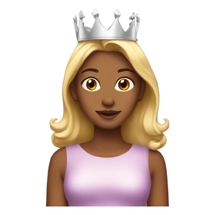 Birthday girl with a crown sticker