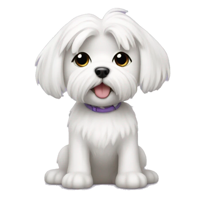 Maltese dog girl sticker