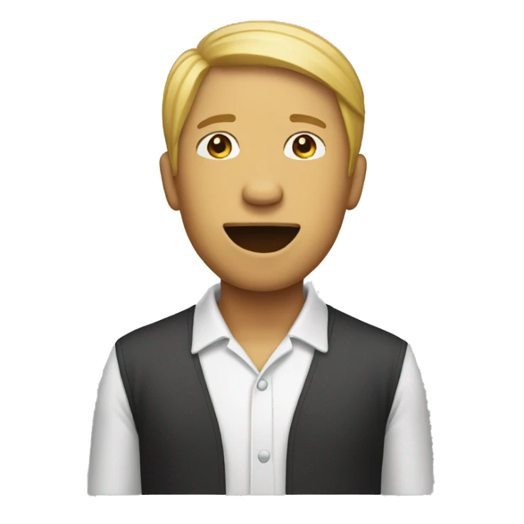 emoji of person from the side with open mouth profile view sticker