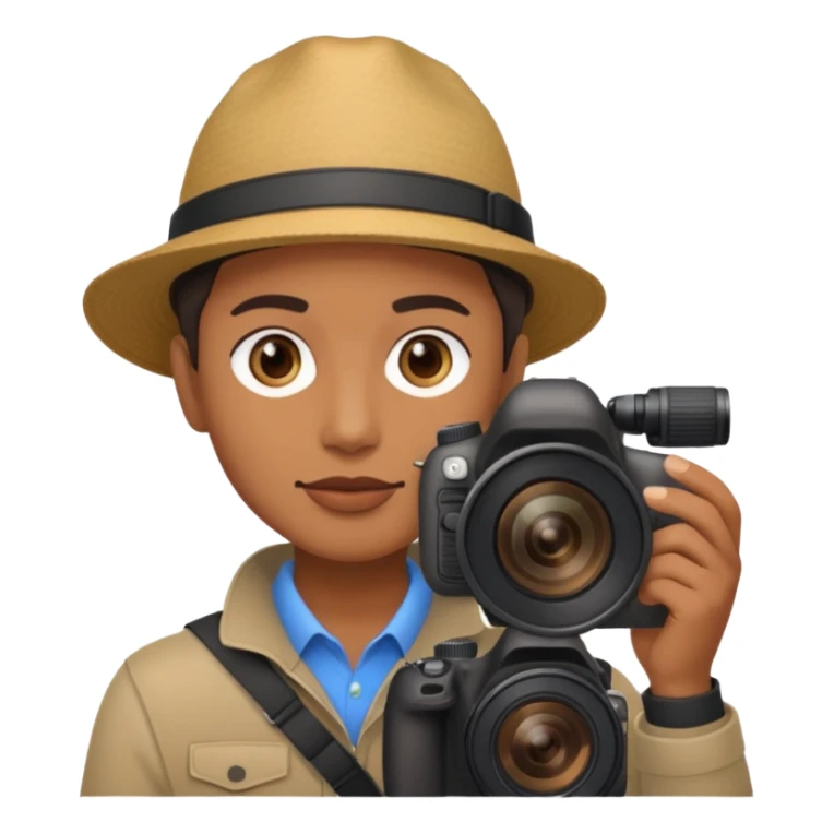 Photographer with DSLR + zoom lens sticker