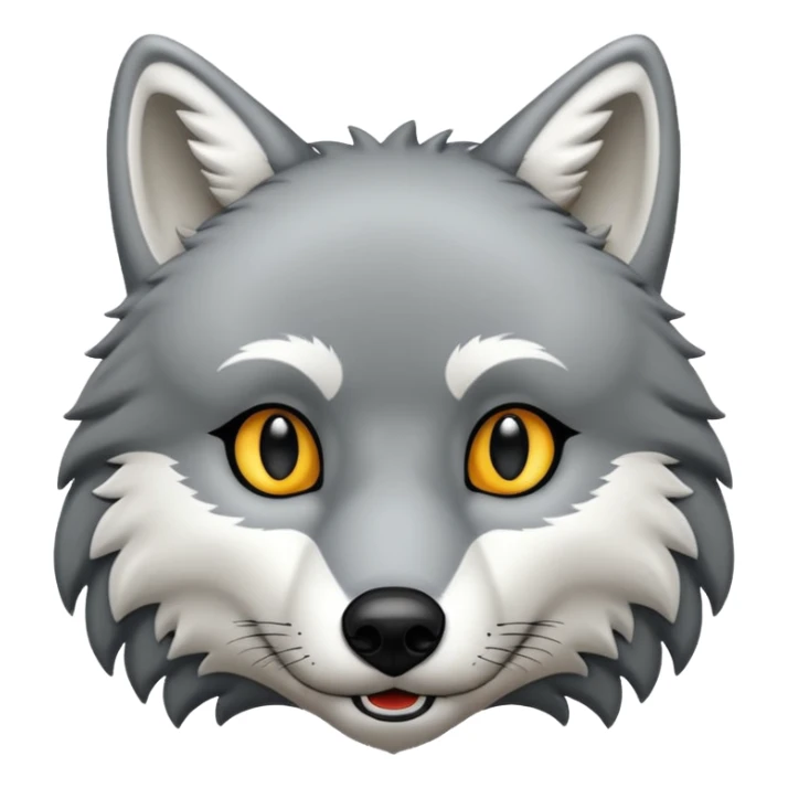 Huella de lobo de color blanco y borde negro  sticker