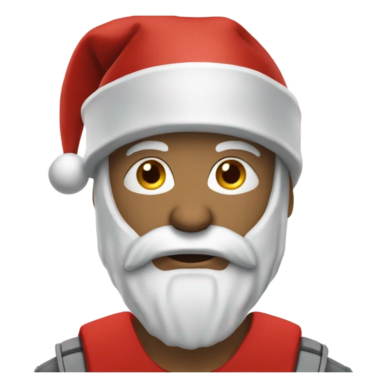white spartan male wearing red santa hat sticker
