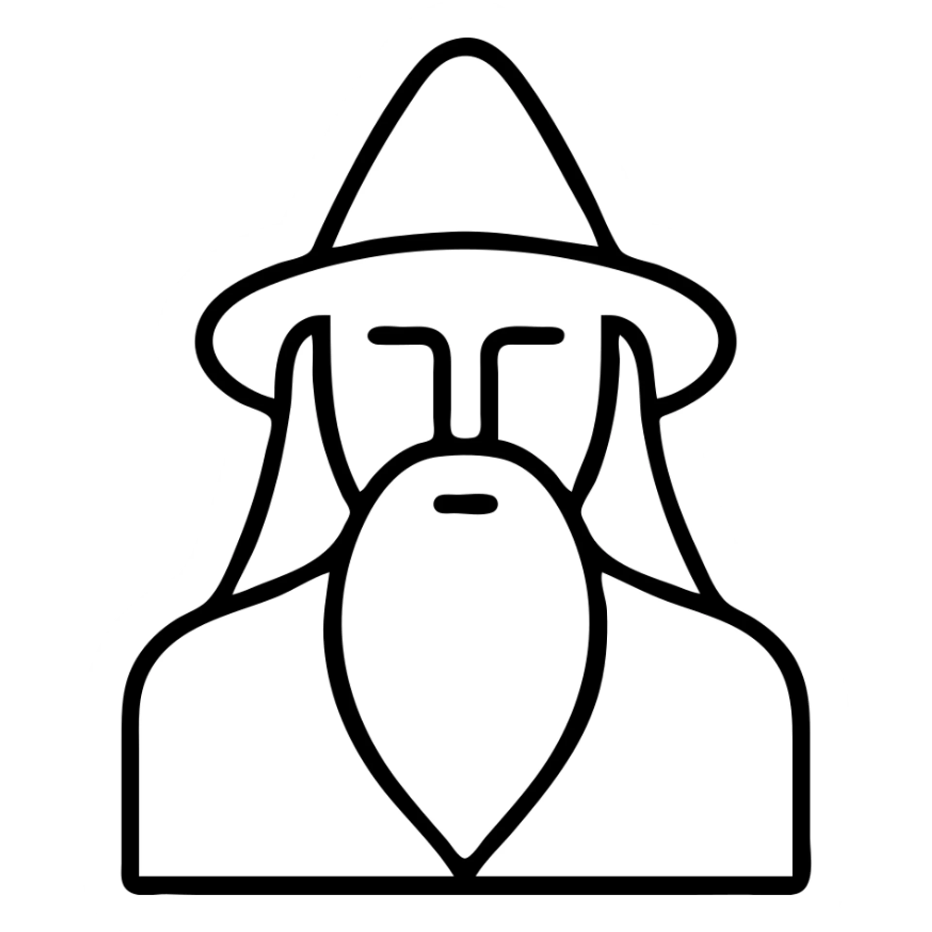 White Council Lord of the Rings, minimal and iconic sticker