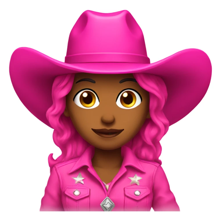 Hot pink cowgirl sticker
