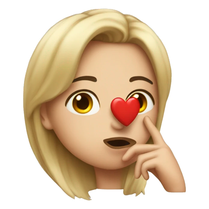 Me blowing a kiss heart sticker