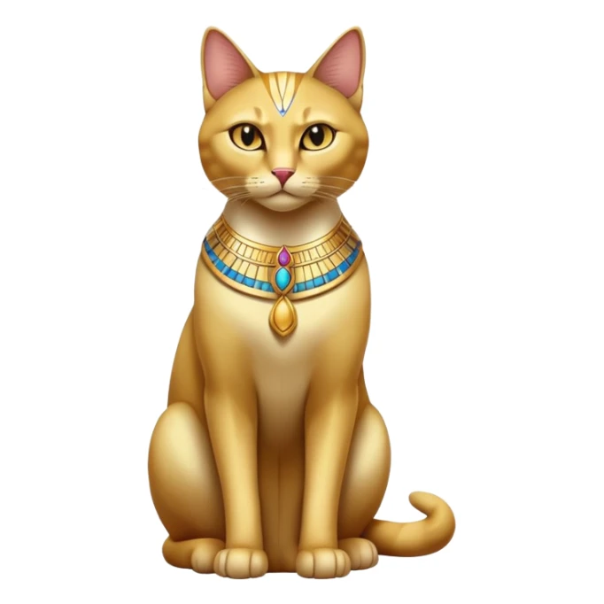 Egyptian cat sitting full body sticker