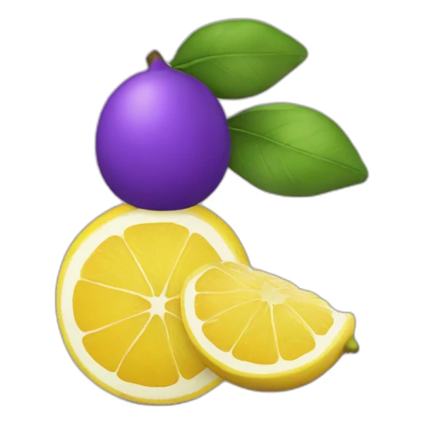 citron gorgé de soleil avec un pull violet qui fait du télétravail sticker