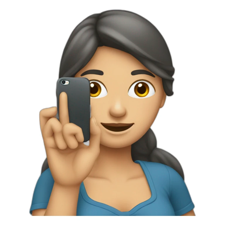 Mujer con teléfono móvil en la mano sticker