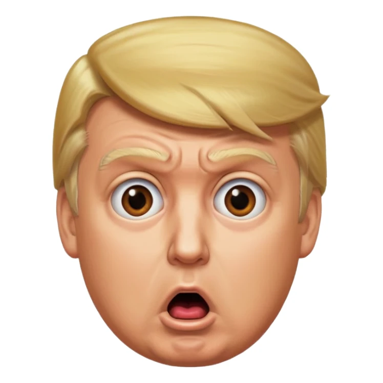 Donald trump surprised face shocked sticker
