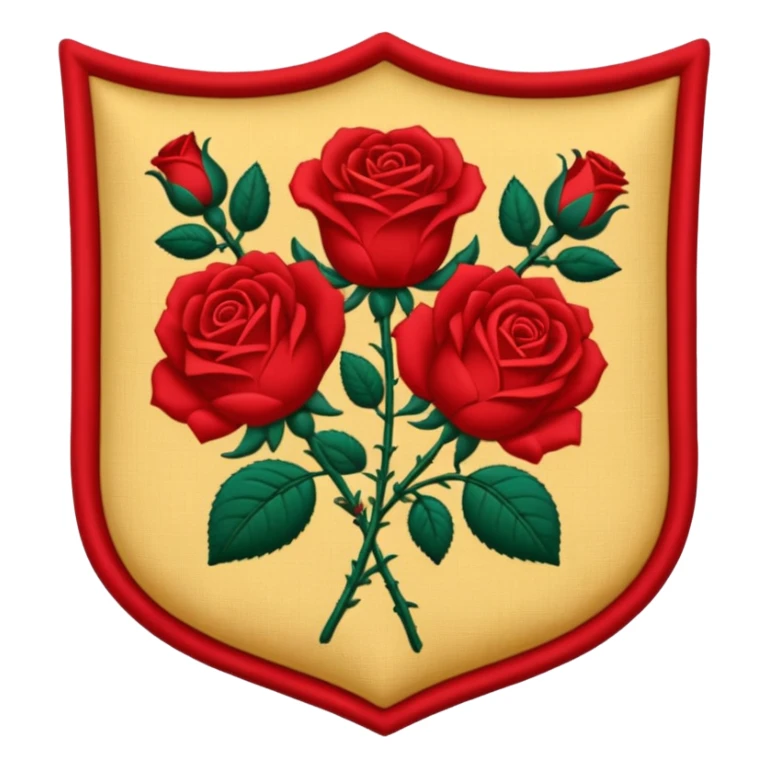 brasão com rosas condessa vermelha sticker
