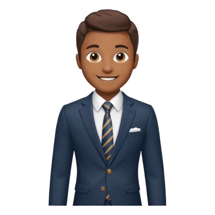 Young man, brown skin, tailored trousers, suit jacket, and tie

 sticker