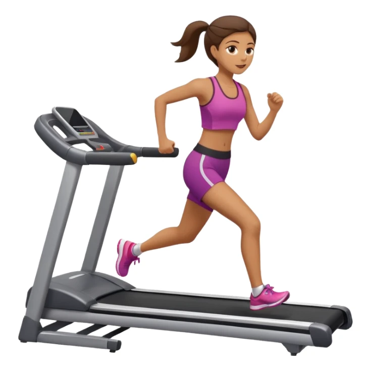 girl running on tredmil sticker